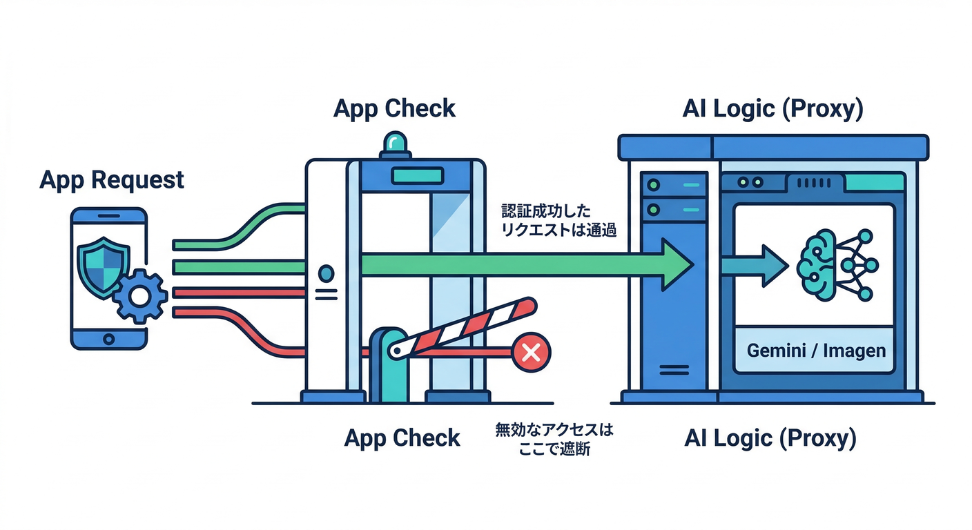 App Check as a security gate for AI Logic