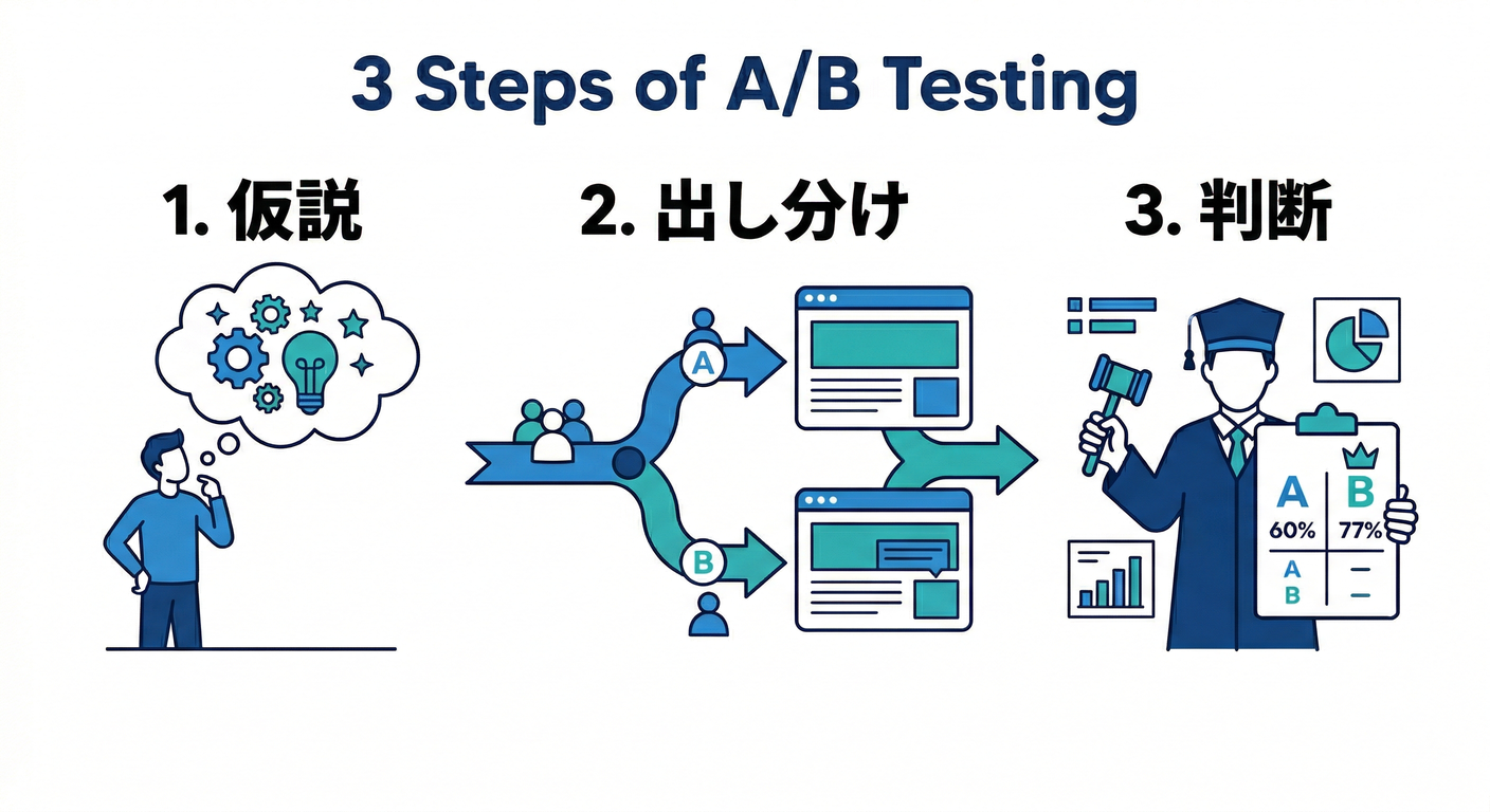3 Steps of A/B Testing