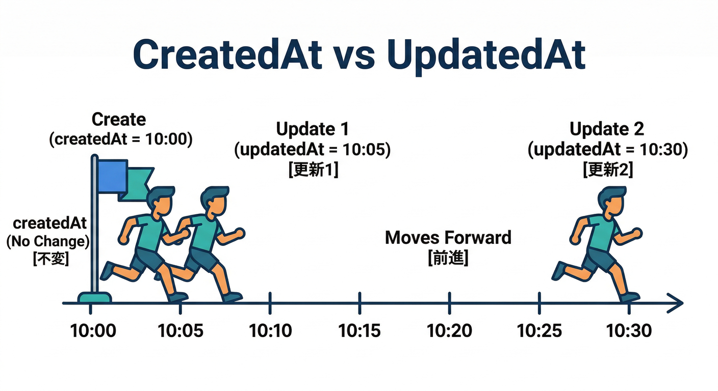 CreatedAt vs UpdatedAt
