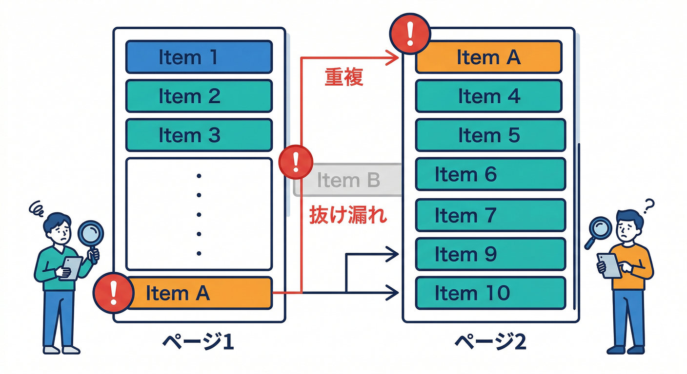 Pagination duplication/gap error