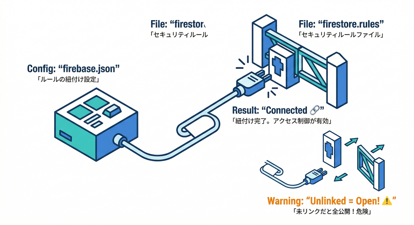 firebase.json Rules Connection