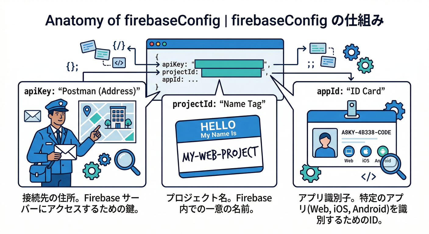 Anatomy of firebaseConfig