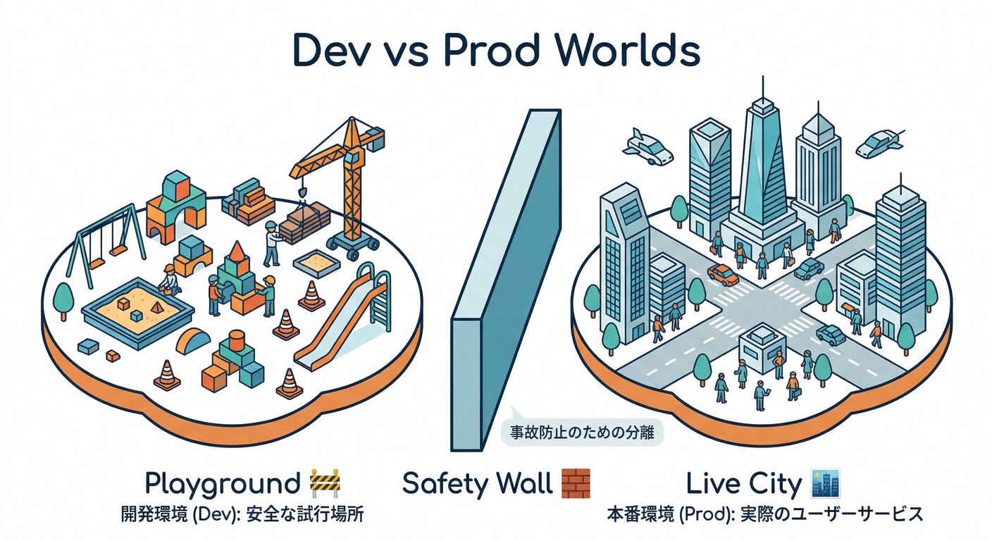 Dev vs Prod Worlds