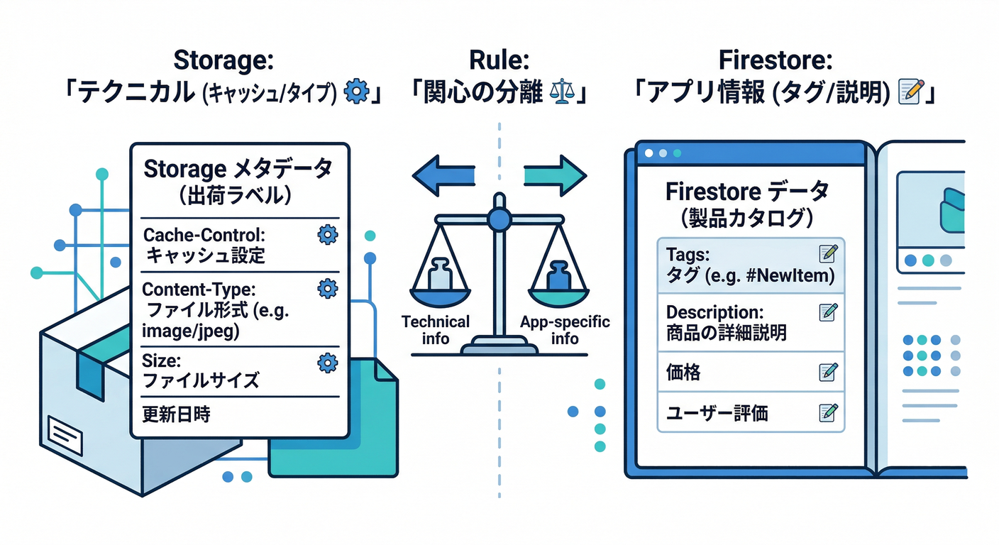 Storage vs Firestore Metadata